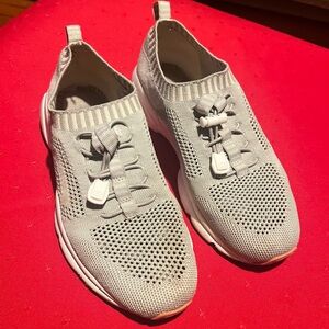 Propet Gray Knit Slip-On Sneakers